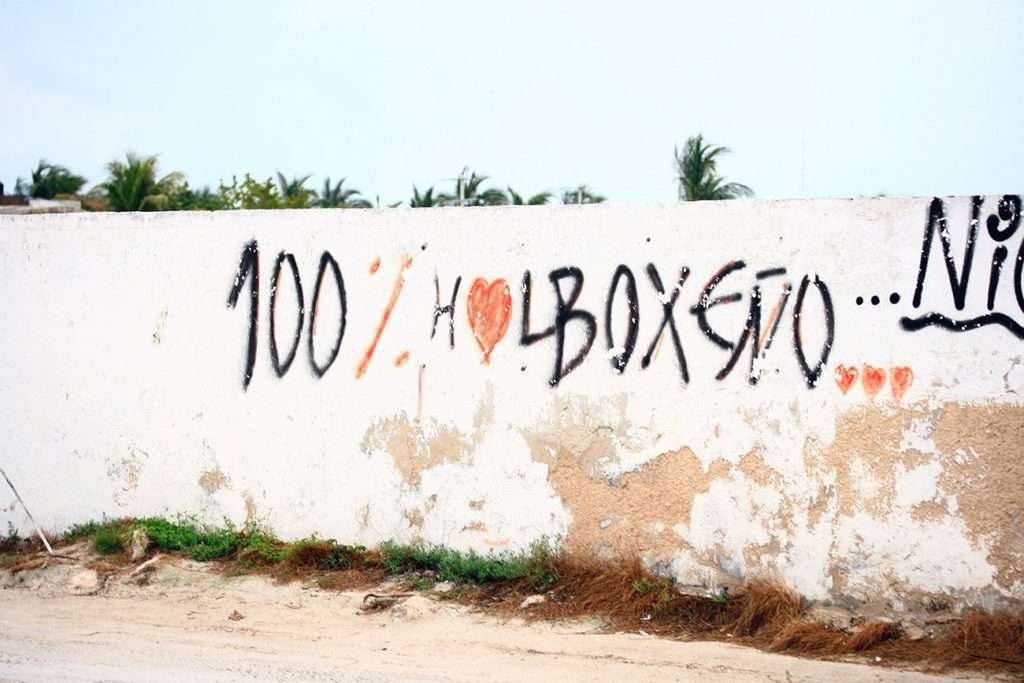 Grafitti on wall in Holbox, Mexico.