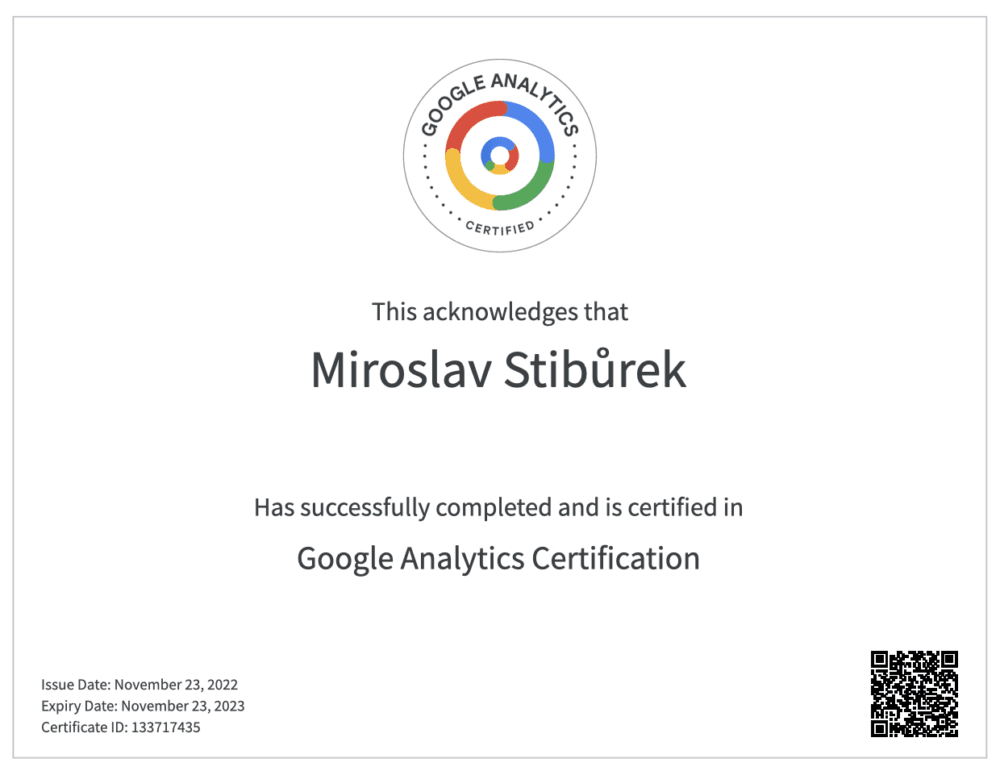 google analytics 4 certified miroslavo